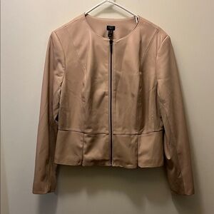 GILI Women's Beige faux leather Blazer size 14